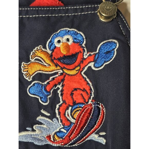 VTG Baby Toddler Sesame Street Elmo Fleece Lined Warm Overalls 18 Months Unisex - Picture 5 of 13